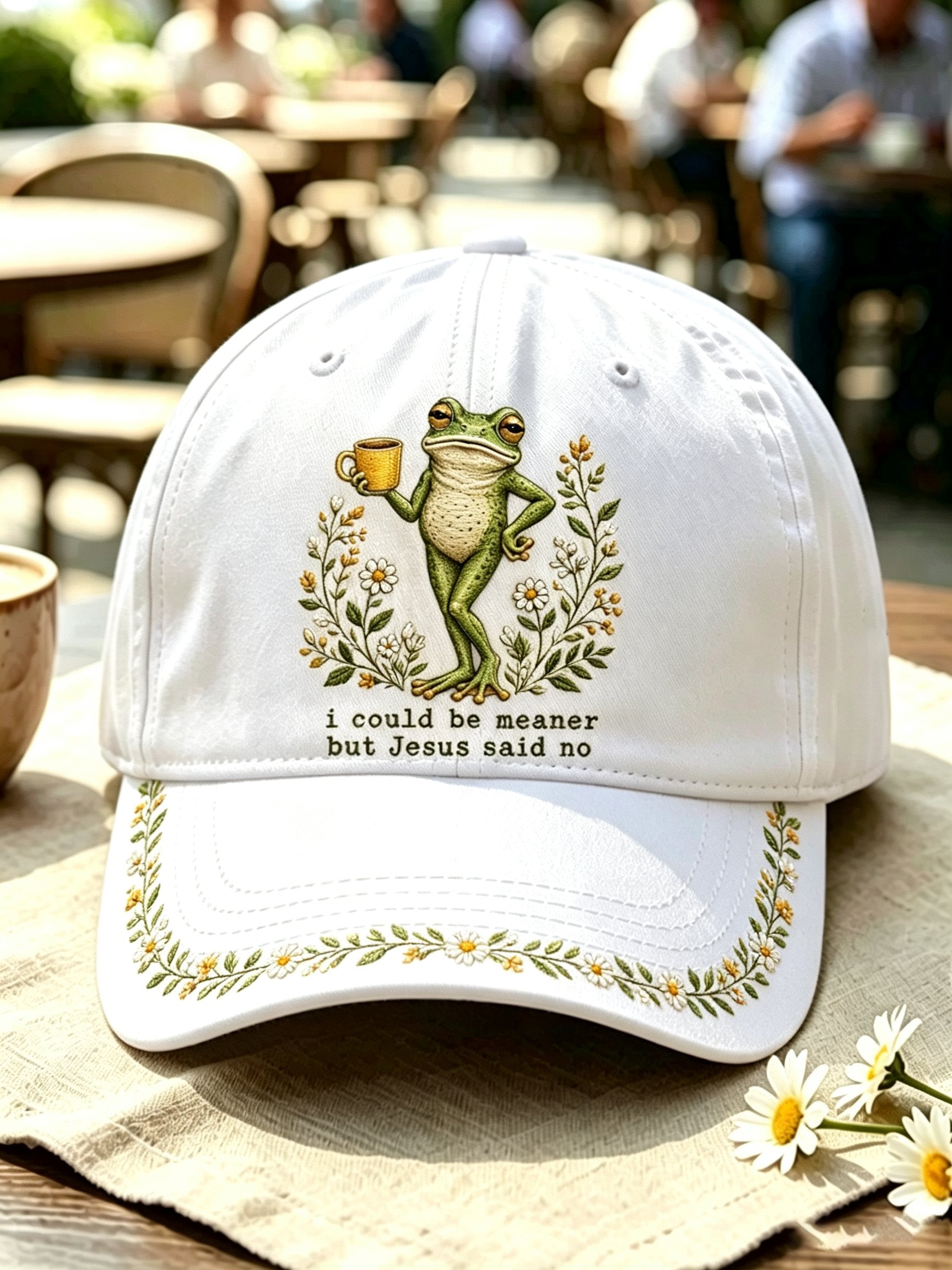 Unisex 'I Could Be Meaner But Jesus Said No' Casual Hat