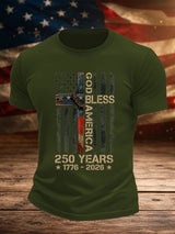 Men's GOD BLESS AMERICA Printed T-Shirt