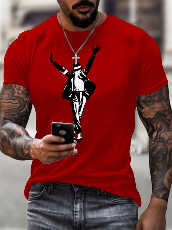Men's Print Casual Printed T-shirt