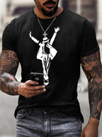 Men's Print Casual Printed T-shirt