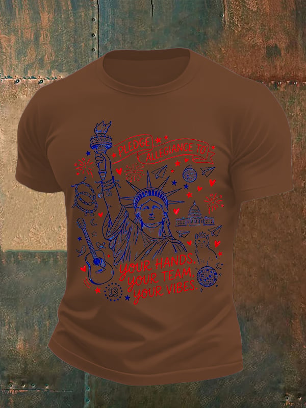 Men's Pledge Allegiance To Your Hands Your Team Your Vibes Shirt