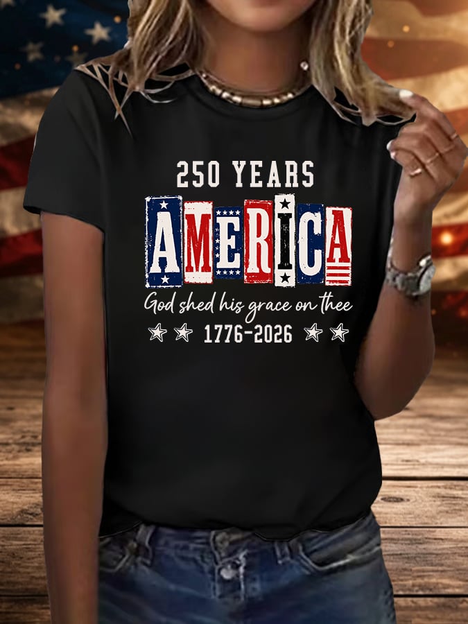 Women's 250 YEARS AMERICA Printed T-Shirt