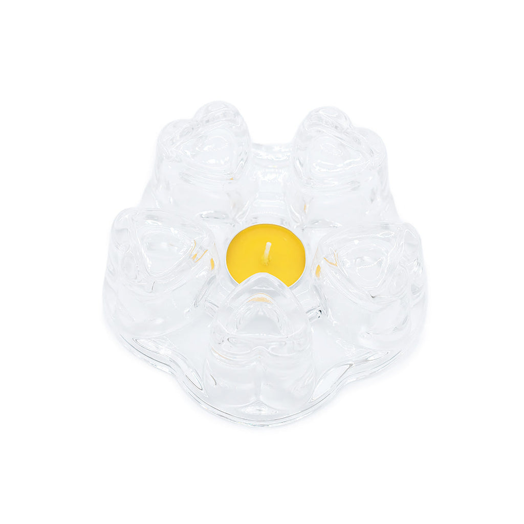 Love Heart Shaped Glass Tea Pot Warmer