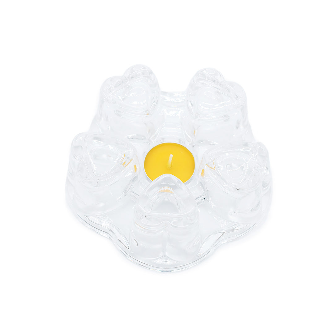 Love Heart Shaped Glass Tea Pot Warmer