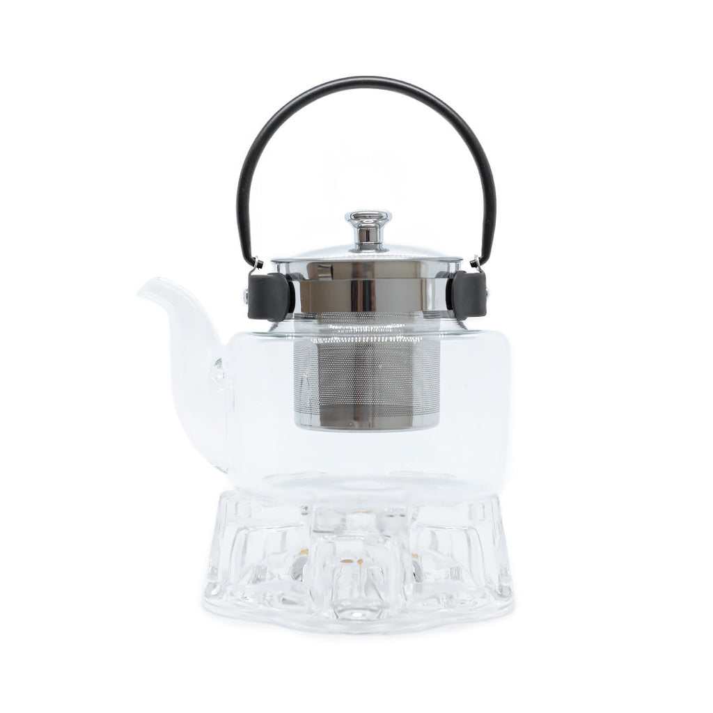 Love Heart Shaped Glass Tea Pot Warmer