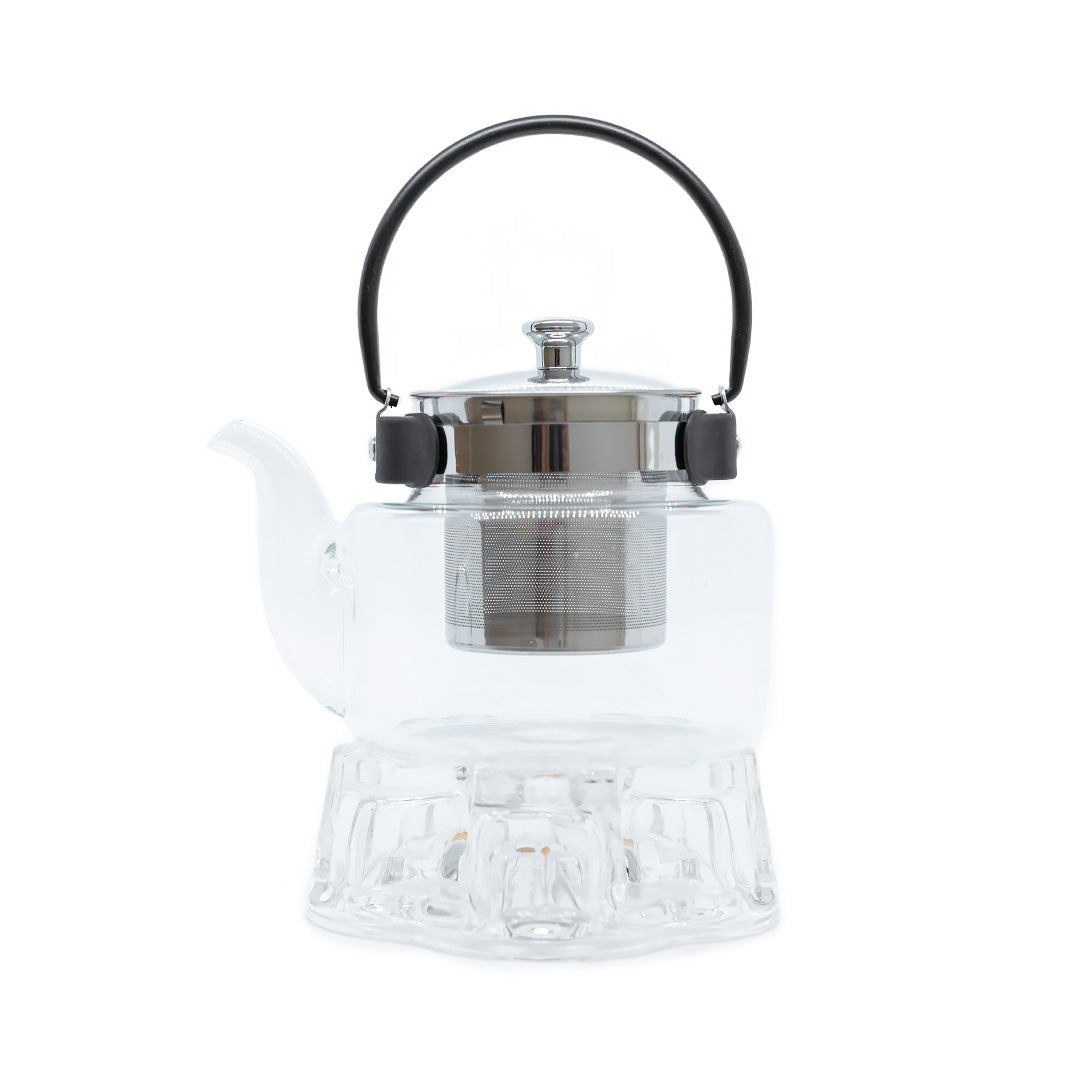 Love Heart Shaped Glass Tea Pot Warmer