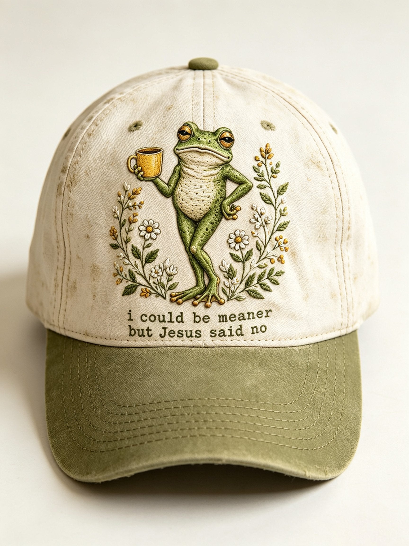I Could Be Mean But Jesus Said No  Printed Baseball Cap (Unisex)