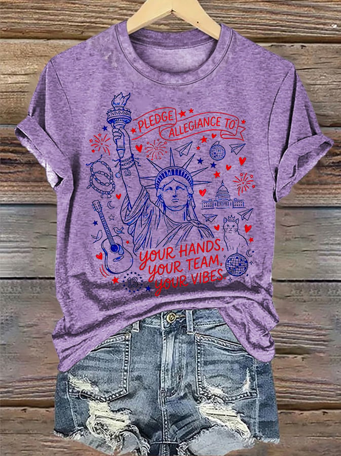 Women's  Pledge Allegiance To Your Hands Your Team Your Vibes Shirt