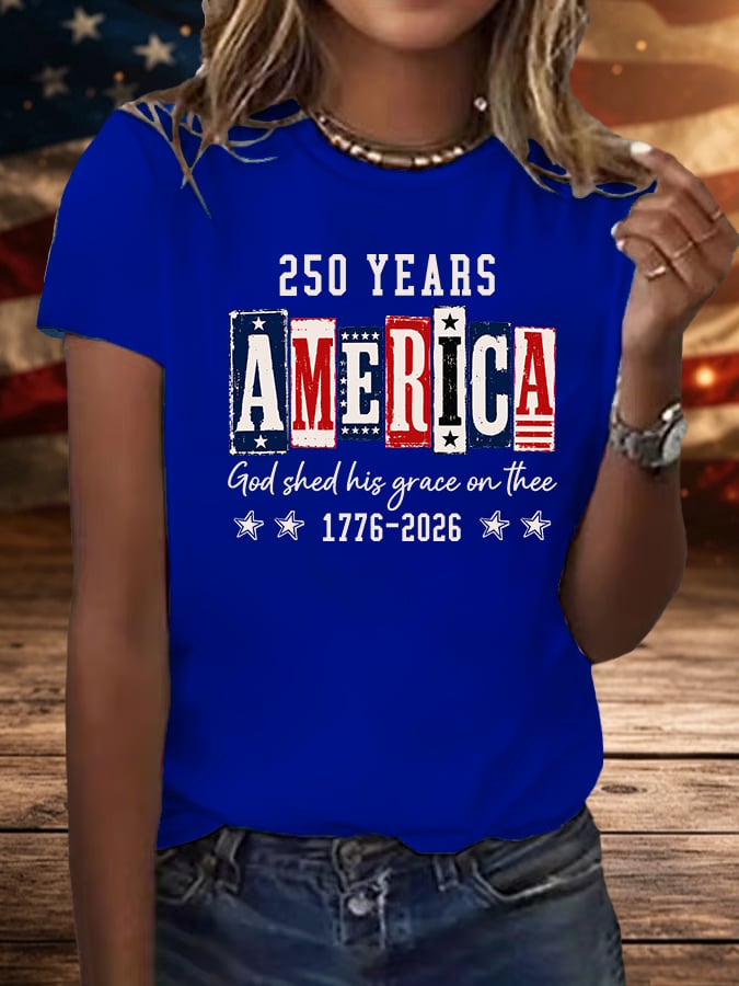 Women's 250 YEARS AMERICA Printed T-Shirt