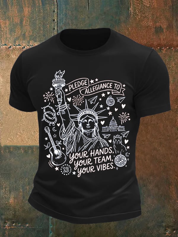 Men's Pledge Allegiance To Your Hands Your Team Your Vibes Shirt