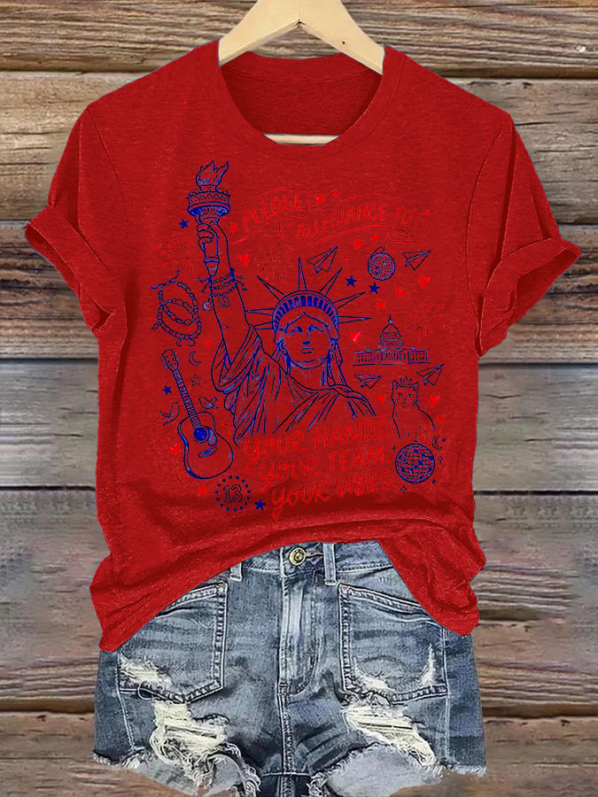Women's  Pledge Allegiance To Your Hands Your Team Your Vibes Shirt