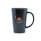 Glazed Ceramic Mug with Stainless Steel Tea Strainer