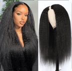 QVR Twist Curly V Part Wigs No Leave Out Human Hair Wig Beginner Friendly