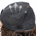 QVR Glueless Kinky Curly Half Wig 250% Density Human Hair Wig Wear Go Flip Over Wig