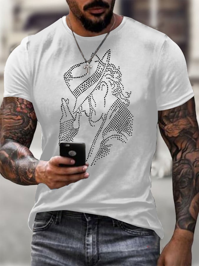 Men's Print Casual Printed T-shirt
