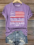 Women's  250 YEARS Print Round-Neck T-Shirt