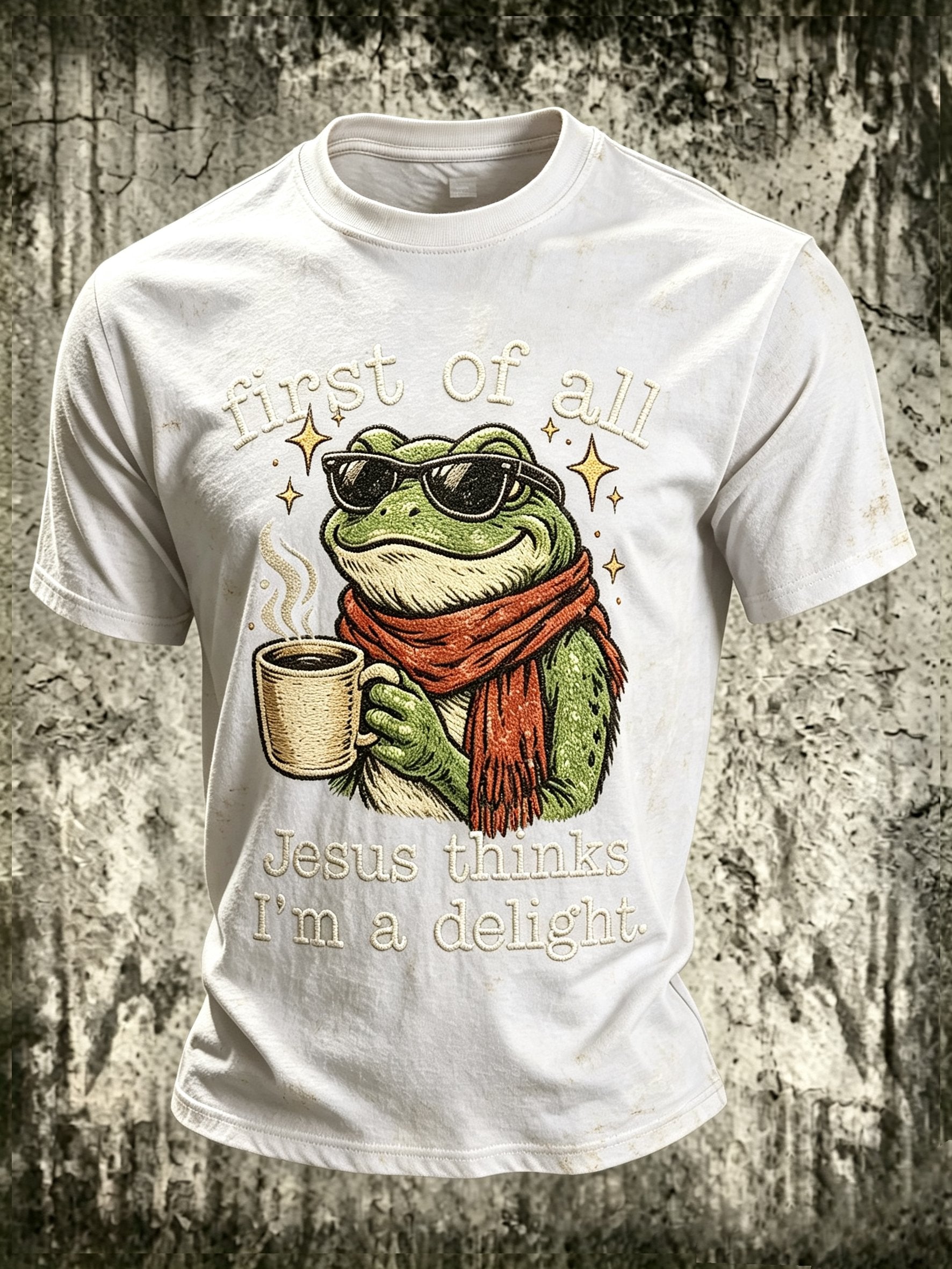 Men's Fun Frog-Print Top