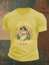 Men's First Of All Jesus Thinks I'm A Delight Shirt, Funny Christian Frog T-Shirt