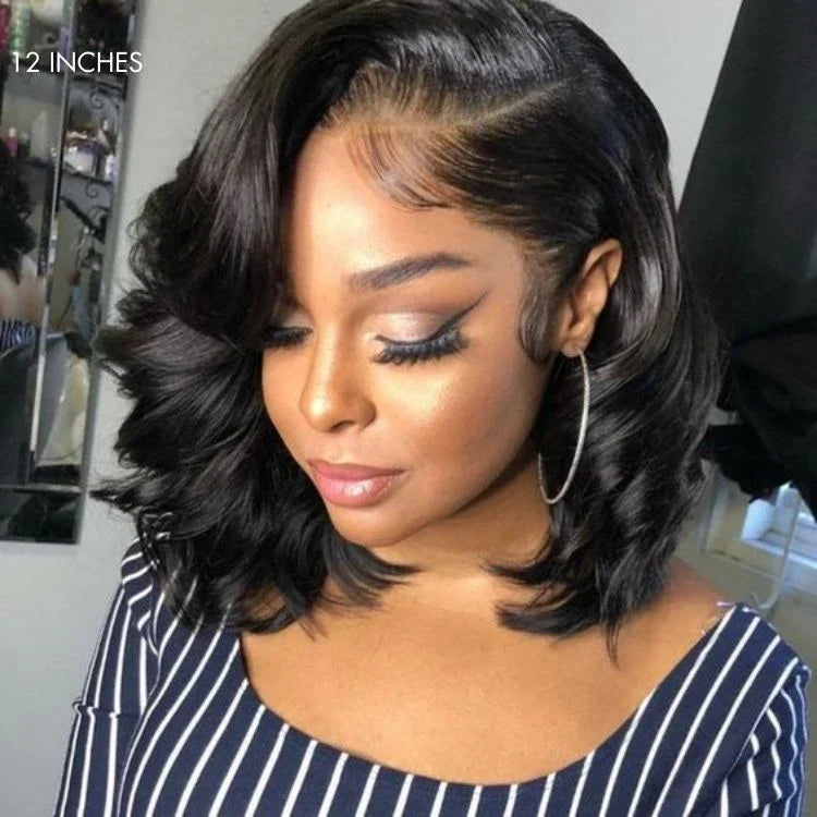 Honey Golden blonde / Natural Black Loose Body Wave Glueless 13x4 Lace Front Wig 100% Human Hair