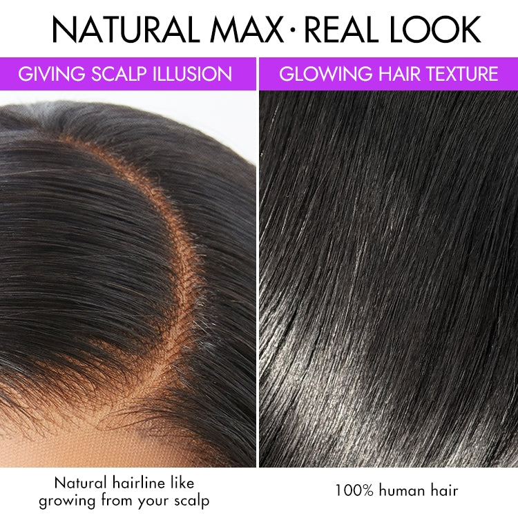 PreMax Wigs - 180% Density Body Wave / Straight Glueless 13x4 Frontal Lace Long Wig Pre-Cut Lace