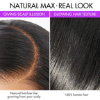 PreMax Wigs - 180% Density Body Wave / Straight Glueless 13x4 Frontal Lace Long Wig Pre-Cut Lace