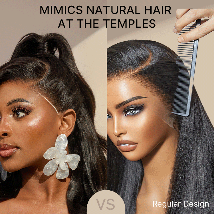 NatureMAX™ Silky Straight Glueless Ear-to-ear 13x4 HD Lace Front Wig Pre-Cut Lace