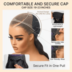 NatureMAX™ 250% Density Loose Wave Glueless 13x6 HD Lace Front High Density Long Wig Pre-Cut Lace Flexi-Fit Drawstring Cap