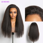 MyOwn-Fit™ 360 HD Lace Kinky Straight Wig Flexi-Fit Invisi Drawstring Cap & Pre-Cut Lace