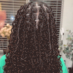 P3G5|Ombre #T1B/4 Burmese Curly Feather Crochet Human Hair