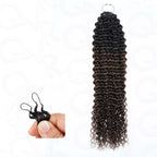 QVR Bright Brown #35D Human Crochet Hair Small Kinky Curly Machine Made Feather Crochet Hairstyle