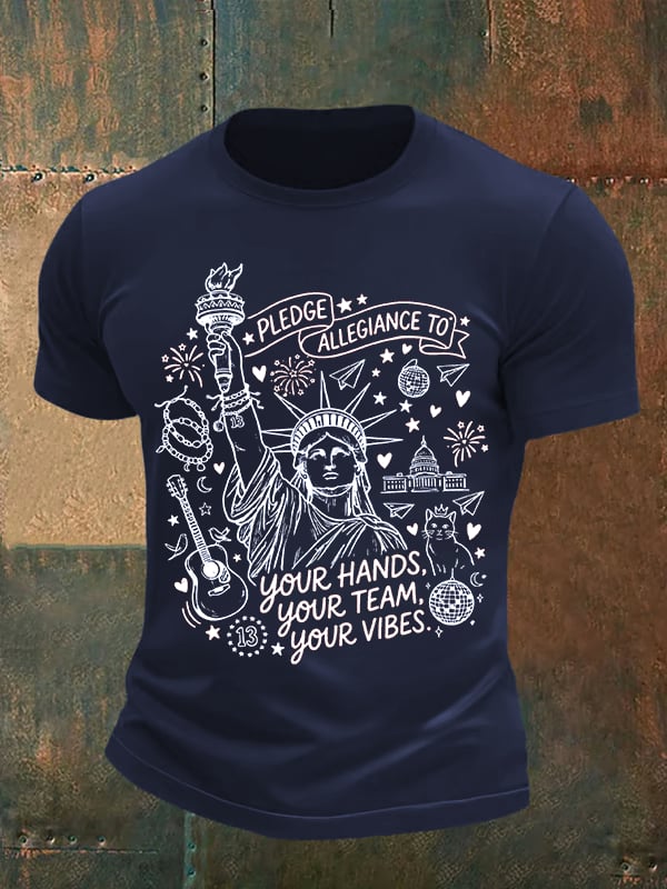 Men's Pledge Allegiance To Your Hands Your Team Your Vibes Shirt