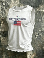 Men'S Casual U.S. 250th Anniversary Casual Printed Vest