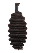 #2 Dark Brown Color Deep Wave Bulk Braiding Hair Extensions BU13