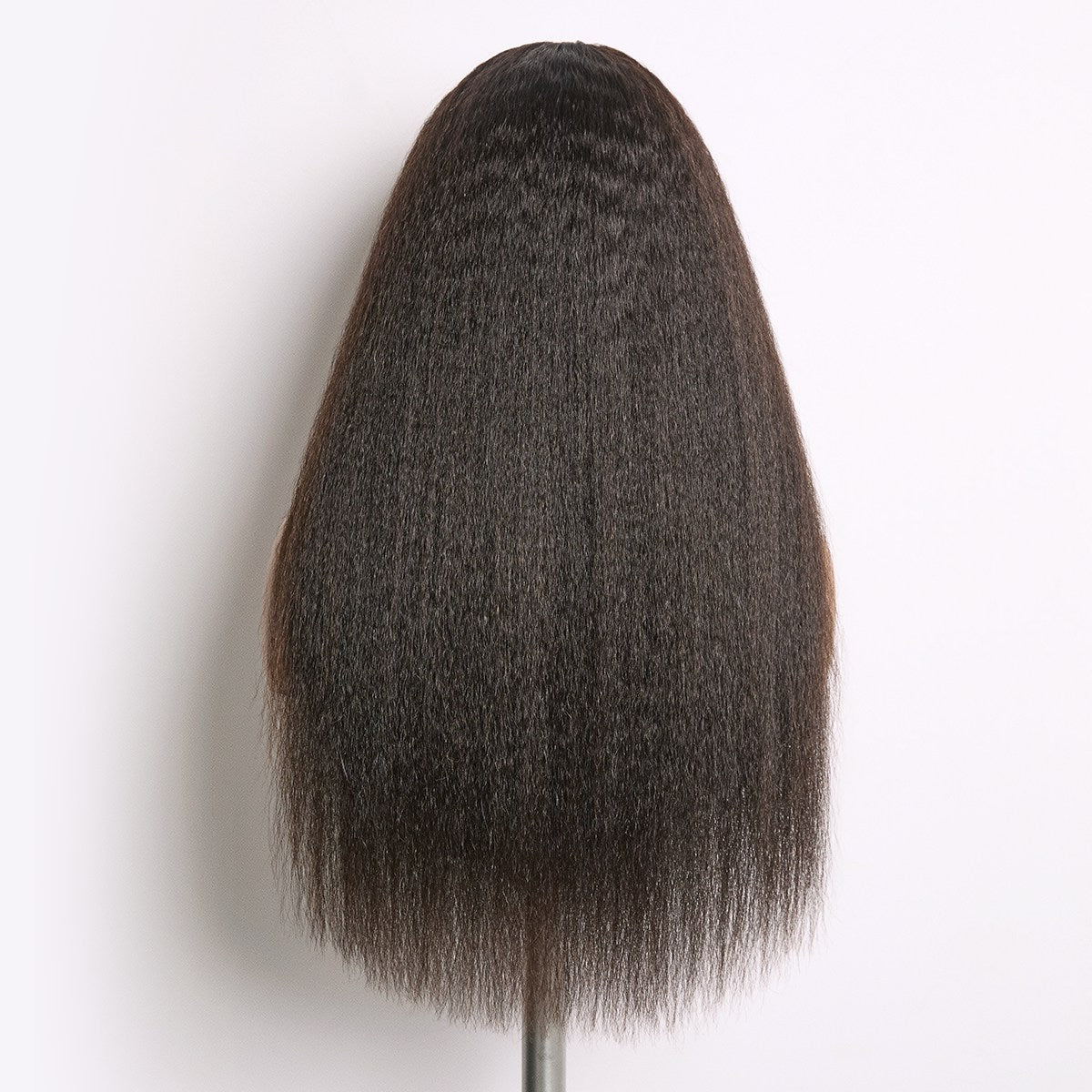 True Scalp Yaki Straight / Kinky Straight V Part Glueless Human Hair Wig Flexi-Fit Drawstring