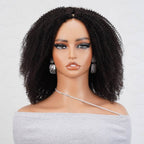 QVR Twist Curly V Part Wigs No Leave Out Human Hair Wig Beginner Friendly