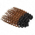 QVR Premium Chinese Hair Water Wave Virgin Human Crochet Hair Ombre #T1B/30 Machine Made Feather Crochet Hairstyles