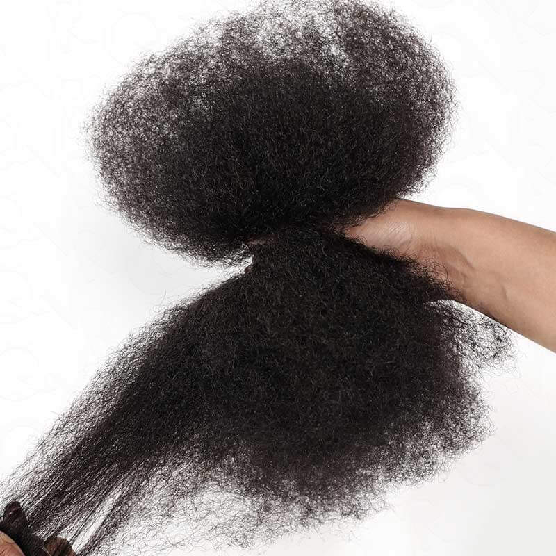 QVR Natural Black Afro kinky Bulk Hair Extensions For Braiding Dreadlock Human Hair
