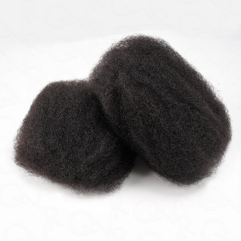 QVR Natural Black Afro kinky Bulk Hair Extensions For Braiding Dreadlock Human Hair
