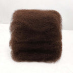 QVR Dark Brown Afro kinky Bulk Hair Extensions For Braiding Dreadlock Human Hair
