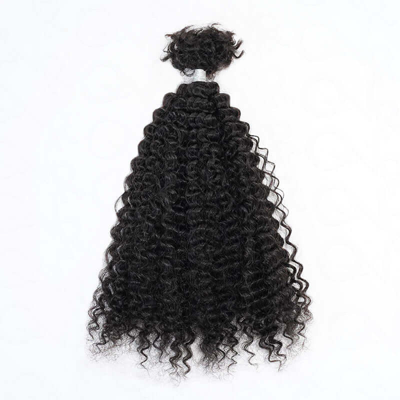 QVR French Curl Human Bulk Hair Extensions for Boho Knotless Braiding