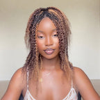 QVR 3 In 1 Afro Kinky Bulk Three Colors #4/30/27 Human Hair For Braiding Dreadlock Hair