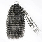 QVR Bright Brown #35D Human Crochet Hair Small Kinky Curly Machine Made Feather Crochet Hairstyle