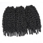QVR Burmese Curly Hair Bundle With Spiral curls Double Drawn Virgin Human Hair Weave