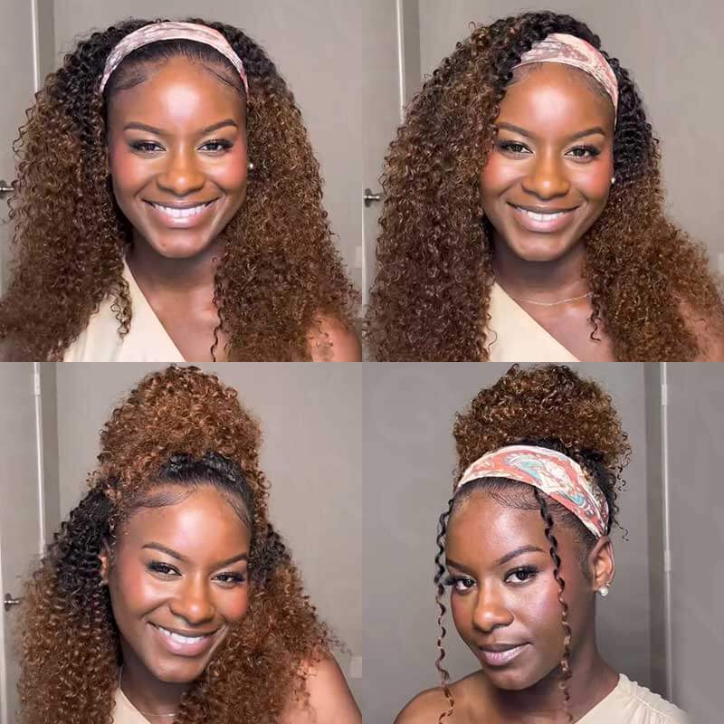 QVR Premium Chinese Hair Small Kinky Curly Virgin Human Crochet Hair Ombre #T1B/30 Machine Made Feather Crochet Hairstyles