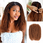 QVR Natural Black Afro kinky Bulk Hair Extensions For Braiding Dreadlock Human Hair