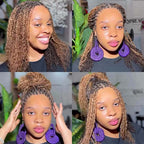 QVR 3 In 1 Afro Kinky Bulk Three Colors #4/30/27 Human Hair For Braiding Dreadlock Hair