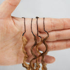QVR Water Wave Feather Crochet Human Hair Highlight #P4/27 Miracle Knots Crochet Weave Hair Extensions
