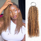 QVR Water Wave Feather Crochet Human Hair Highlight #P4/27 Miracle Knots Crochet Weave Hair Extensions