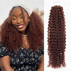 QVR #T1B/30 Crochet Hair Small Kinky Curly Machine Made Feather Human Hair Extension