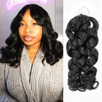QVR French Curl Feather Crochet Human Hair Honey Blonde Miracle Knots Crochet Weave Hair Extensions